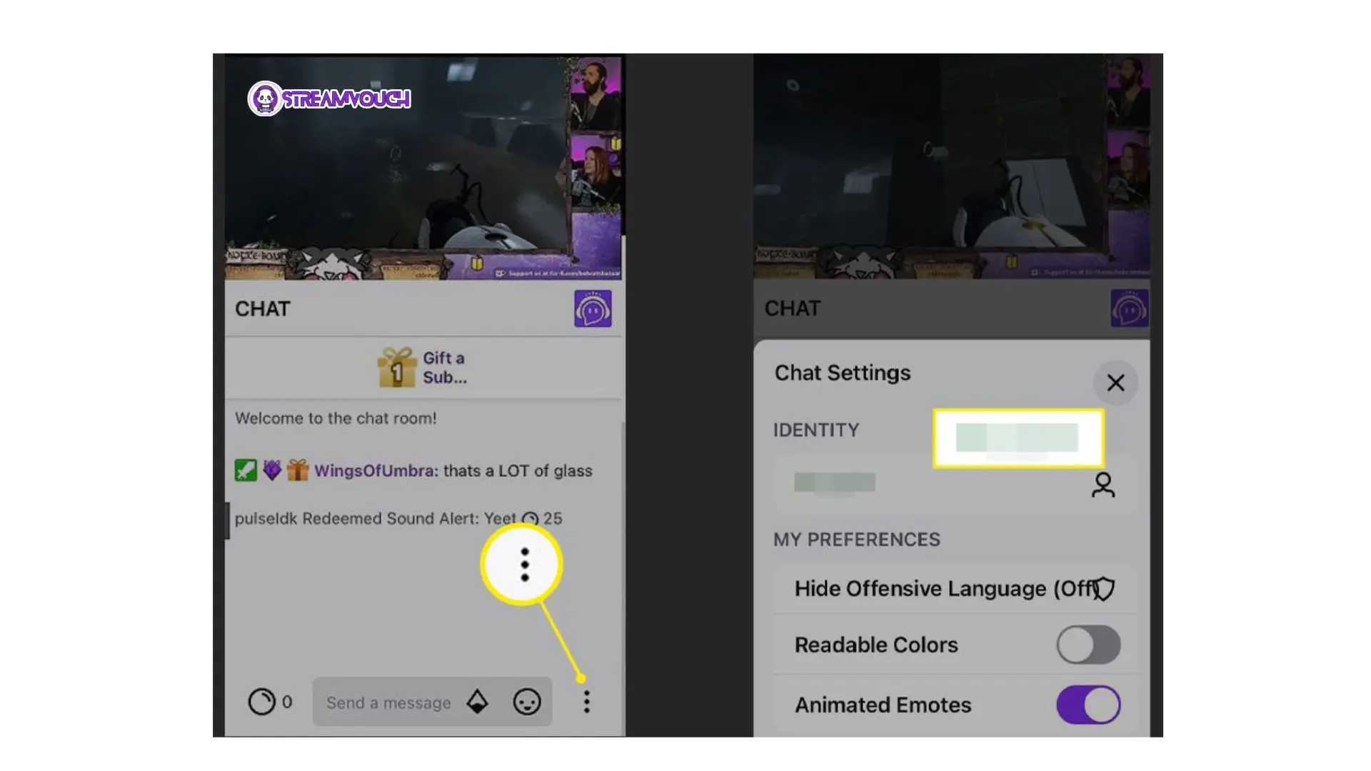 Access Chat Settings