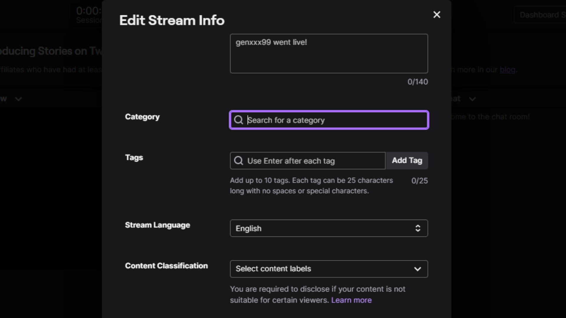 How to Change the Game Category While Live Streaming

