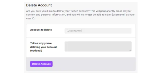 How To Delete Twitch Account