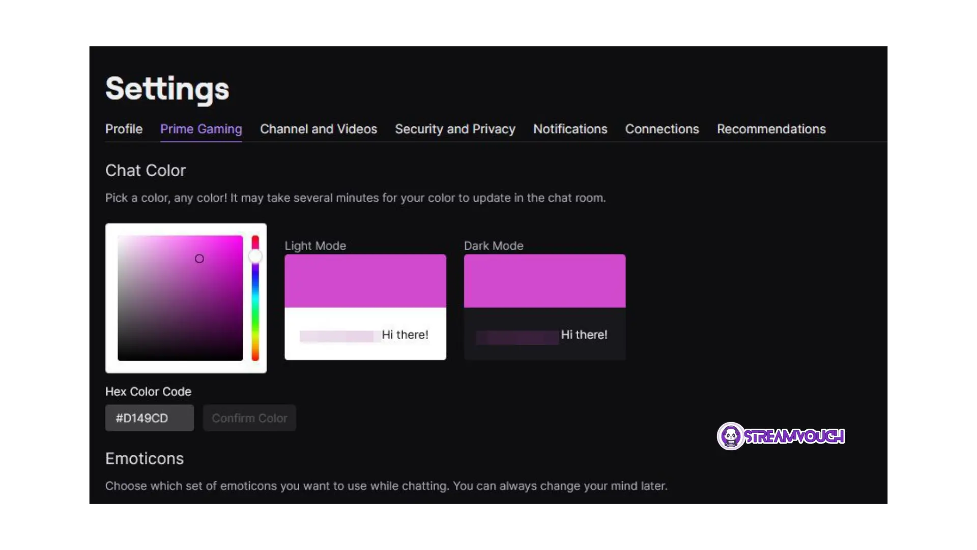 The Suitable Color of Your Twitch Username