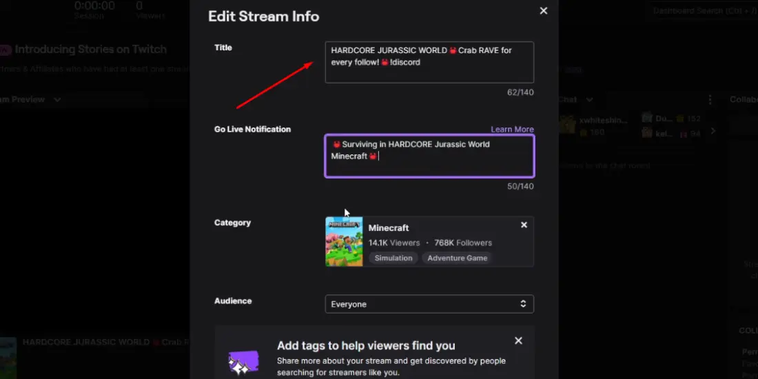 Changing Titles During a Stream