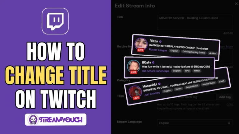 How To Change Title On Twitch